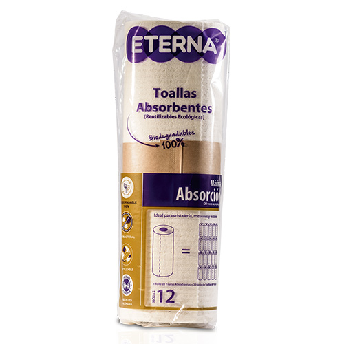 TOALLAS ABSORBENTES ROLLO 12 UNIDADES